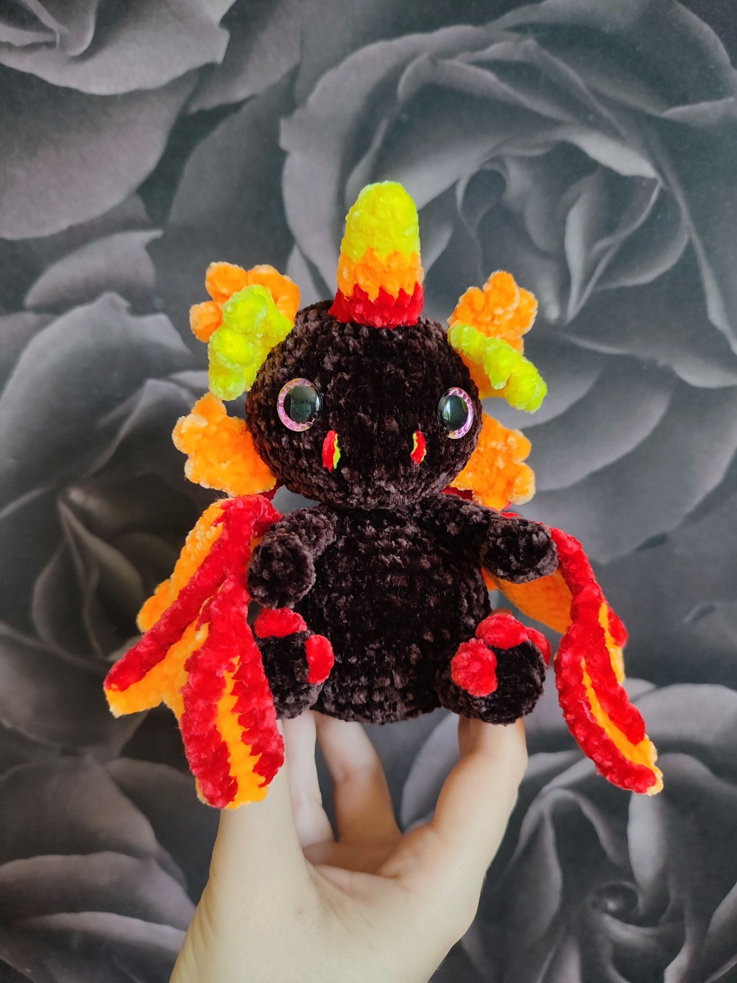 Magiczna ognista wróżka amigurumi