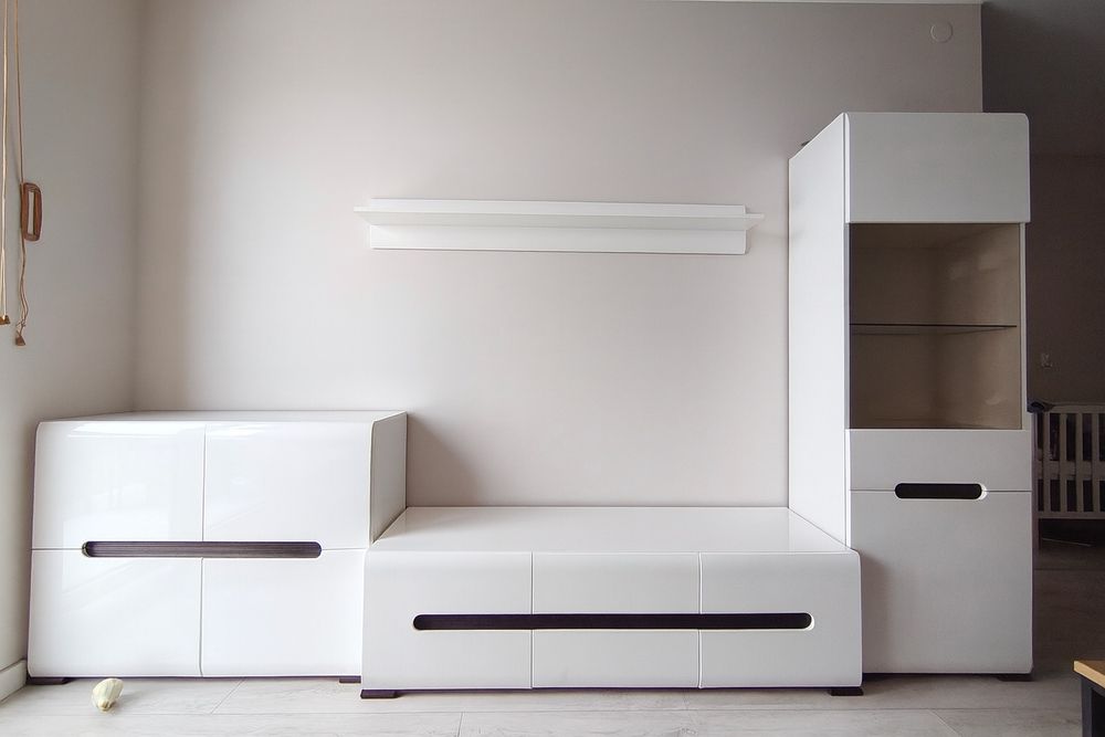 Zestaw mebli RTV komoda witrynka