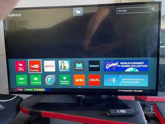Telewizor Philips 43" SMART WiFi, Netflix, YouTube, Tuner DVBT/2 hevc