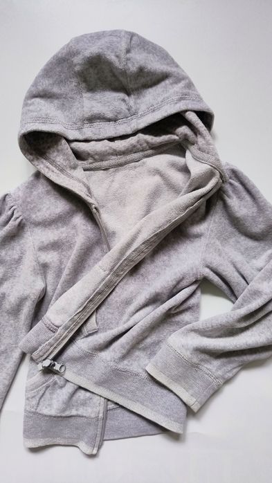 Girl2Girl szara bluza z kapturem dla dziewczynki r. 110cm