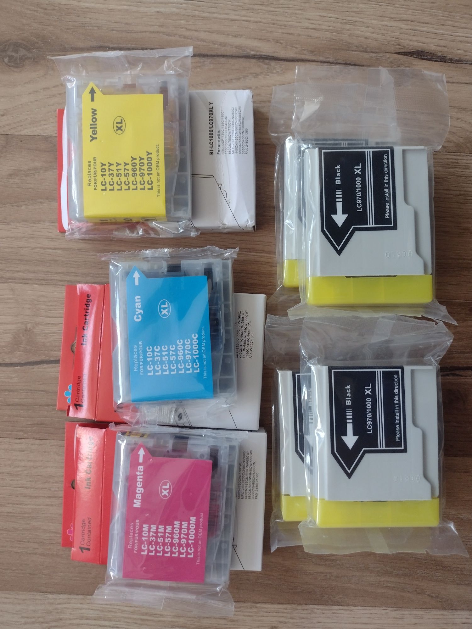 Zamienniki tuszy BI-LC1000 / LC970XL C 4XBLACK 1XMAGENTA 1XCYAN 1XYELL