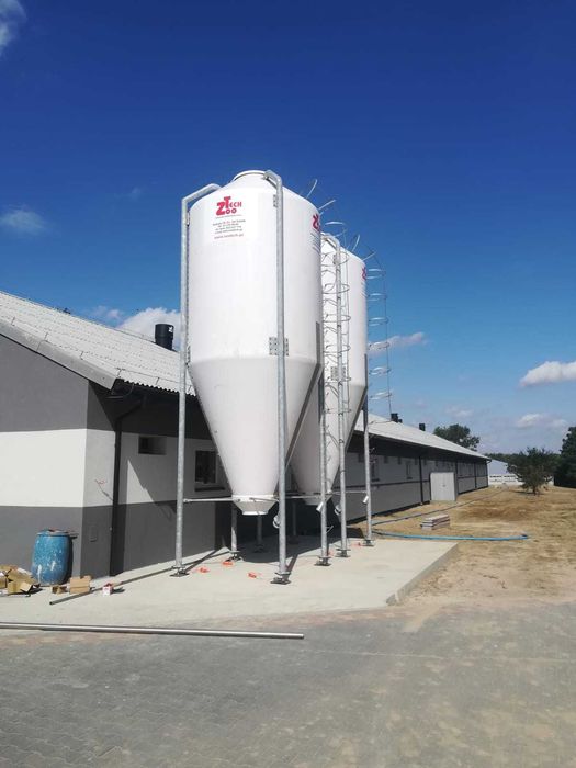 Silos zbiornik paszowy poliestrowy plastikowy tworzywo 12m3; 7,2T