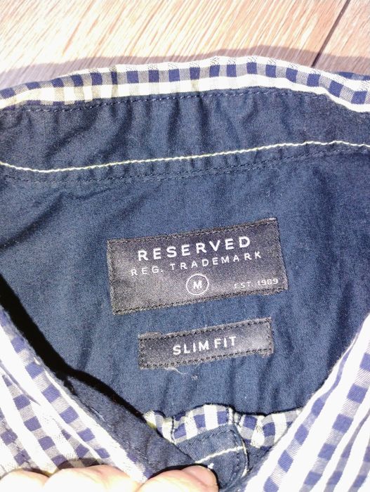 Koszula męska długi rękaw kratka gładka 4 sztuki