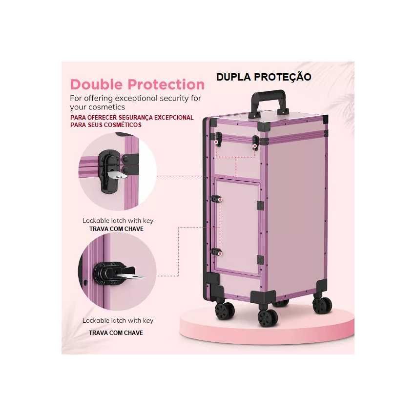 Mala de Maquilhagem Profissional com Mesa e Gavetas (NOVA)