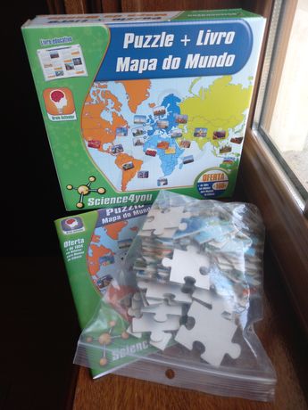 Science4you puzzle e livro mapa do mundo
