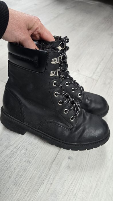Buty botki dziewczęce rozmiar 36 h&m ocieplane zimowe