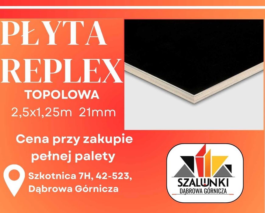 Topola płyty szalunkowe czarne szalunki stropowe dźwigary stemple