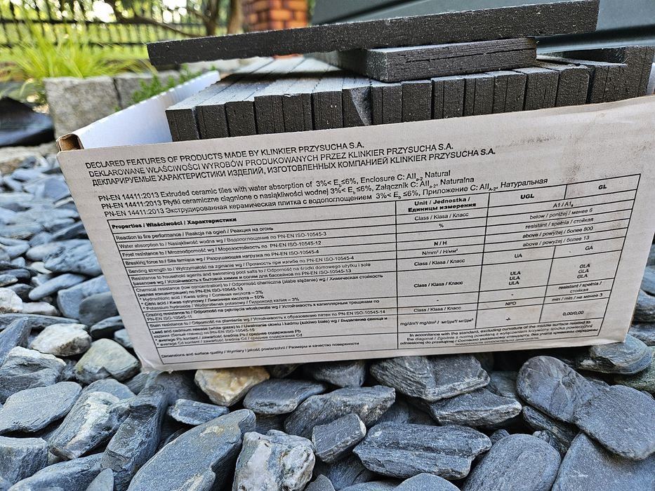 Klinkier płytki na elewację KING KLINKER szare antracytowe elewacyjne