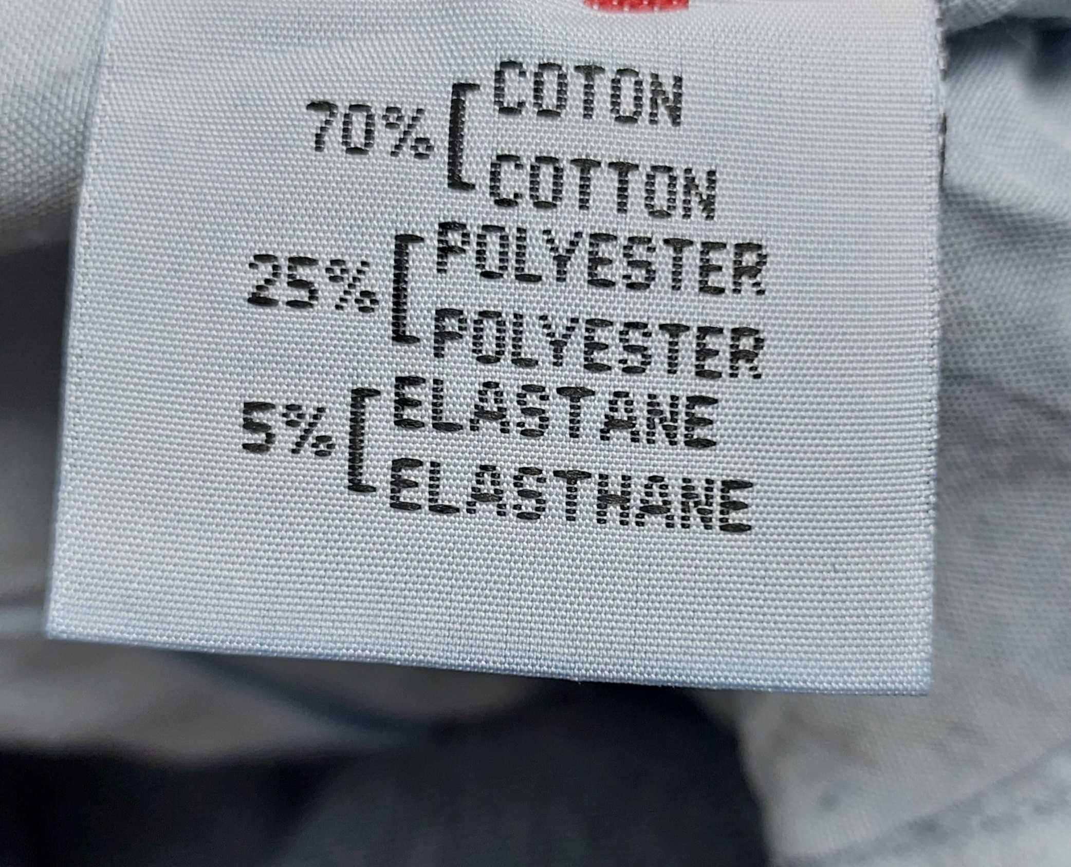 Bawełniane granatowe elastyczne spodnie jeansowe damskie, R. 42