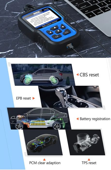 Scanner de DIAGNÓSTICO Automóvel Ancel BM500 para BMW e Mini  SELADO