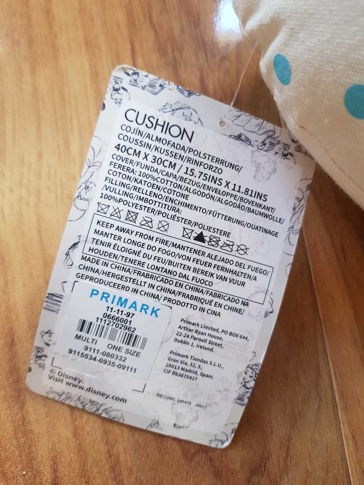 Poduszka filiżanka Chip Potts Disney Piękna i Bestia Primark maskotka