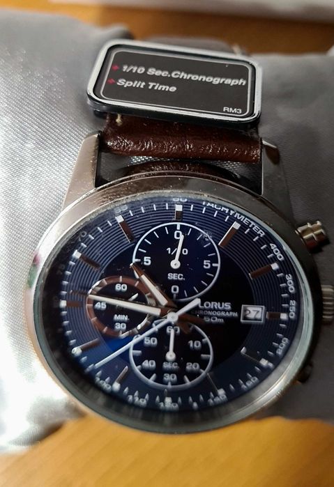 RELÓGIO LORUS QUARTZ CRONÓGRAFO AÇO INOXIDÁVEL MOSTRADOR AZUL