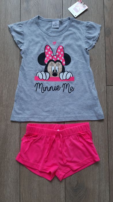 Nowy komplet na lato koszulka spodenki 98/104 Minnie Disney
