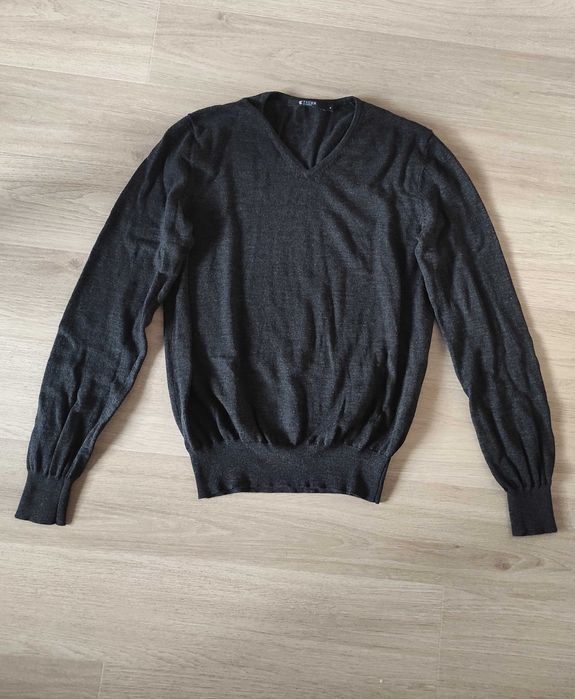 Sweter 100% wełna, ciemnoszary, rozmiar M, Tiger od Sweden