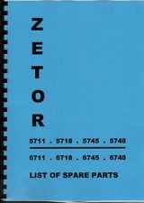 Katalog części ZETOR 5711,5718,5745,5748,6711,6718,6745,6748.