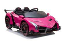 4x4 skóra Mp3 Auto na akumulator Lamborghini Veneno Różowy