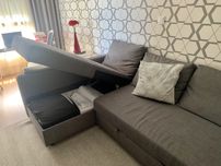 Sofa cama ikea cinza - novo
