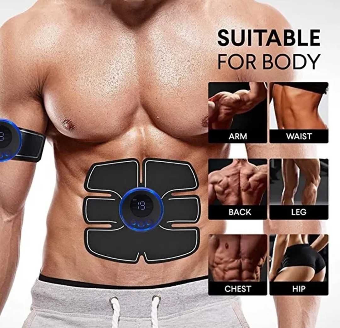 ESTIMULADOR MUSCULAR ( Braços e Abdominal ) USB recarregável