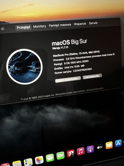 Apple Macbook Pro 13 Retina A1502 2,6 GHz 8GB Laptop Intel Core i5