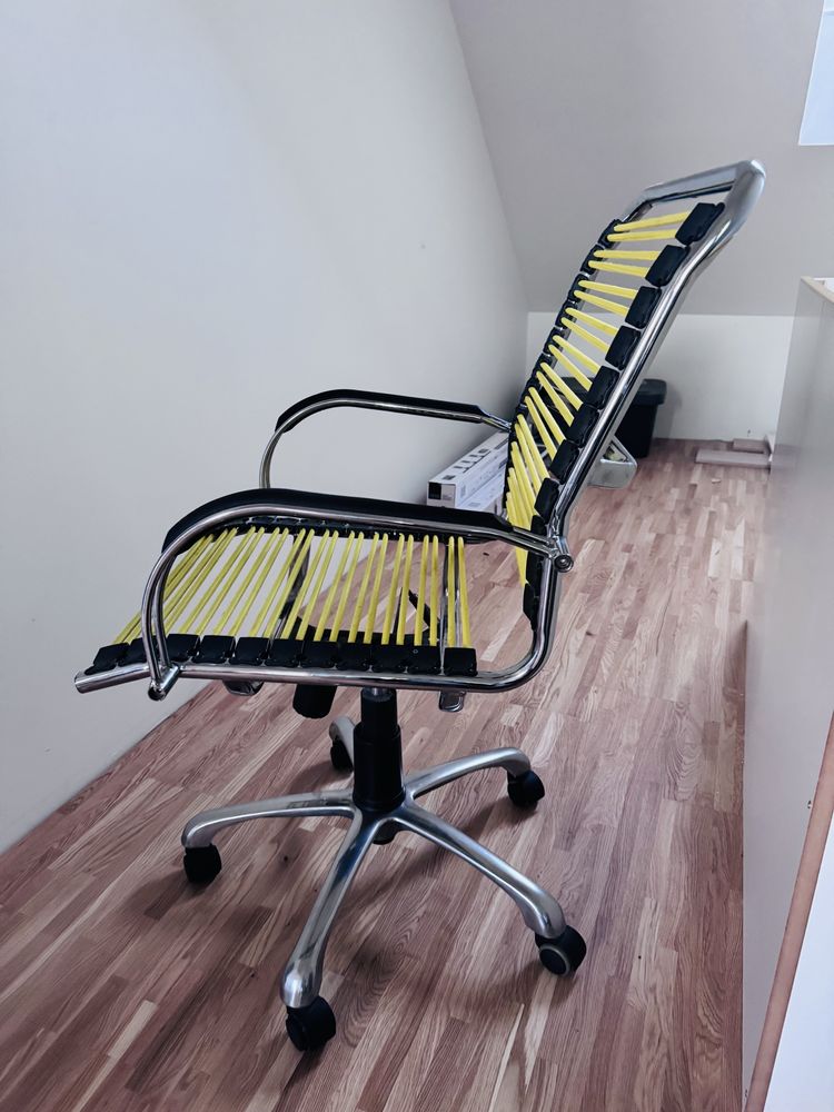 Krzesło gamingowe kręcone obrotowe biurowe vox żółte ikea grania
