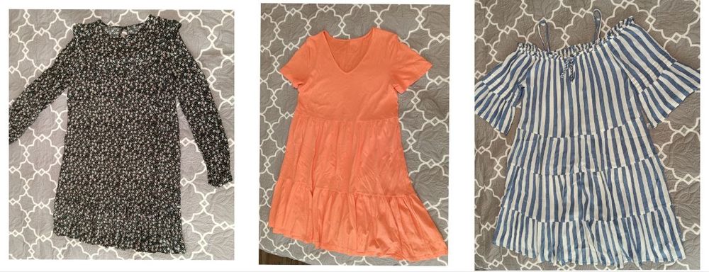 Женская одежда. Джинсы, платья