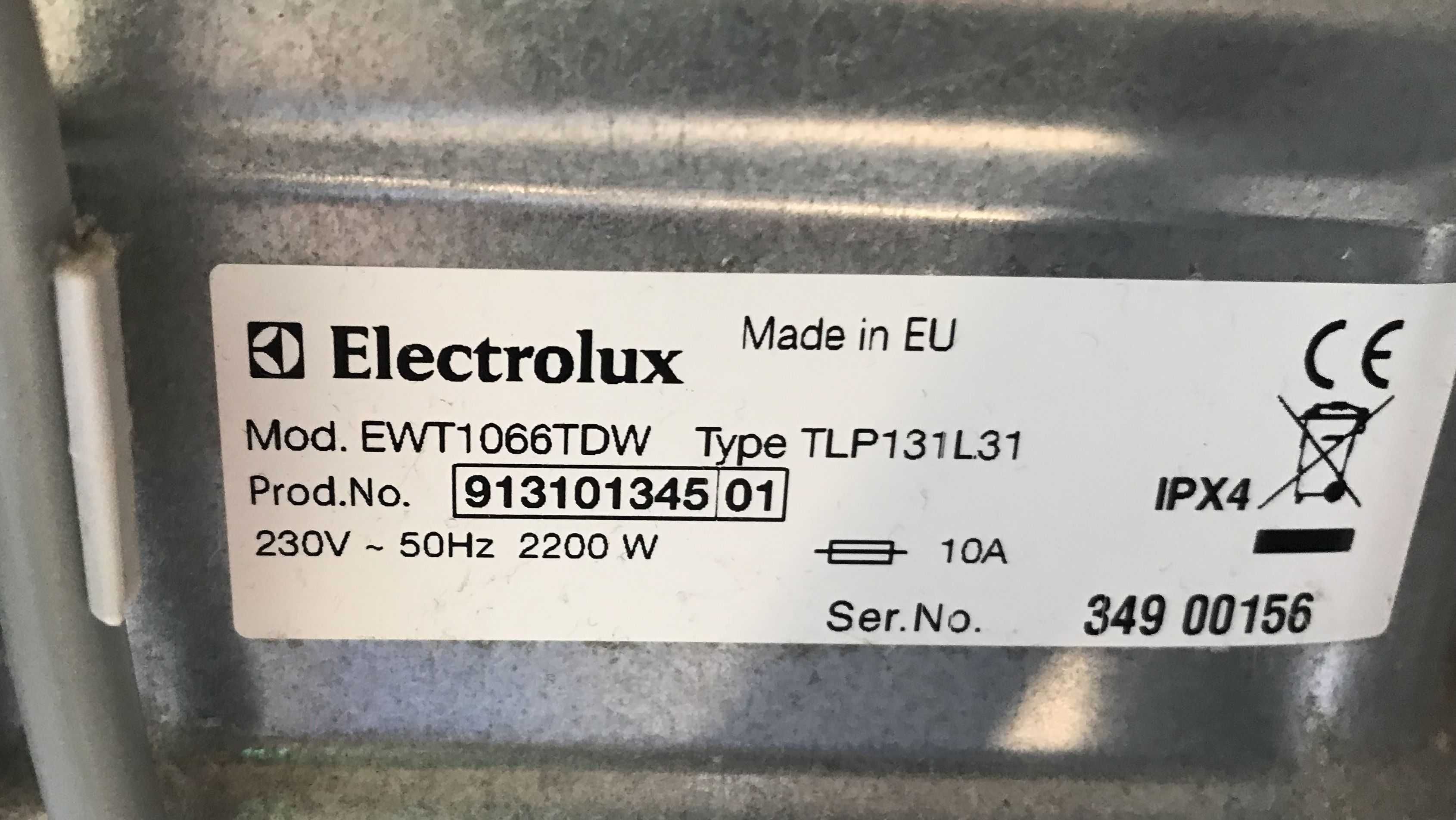 Uszkodzona Pralka Electrolux EWT1066TDW