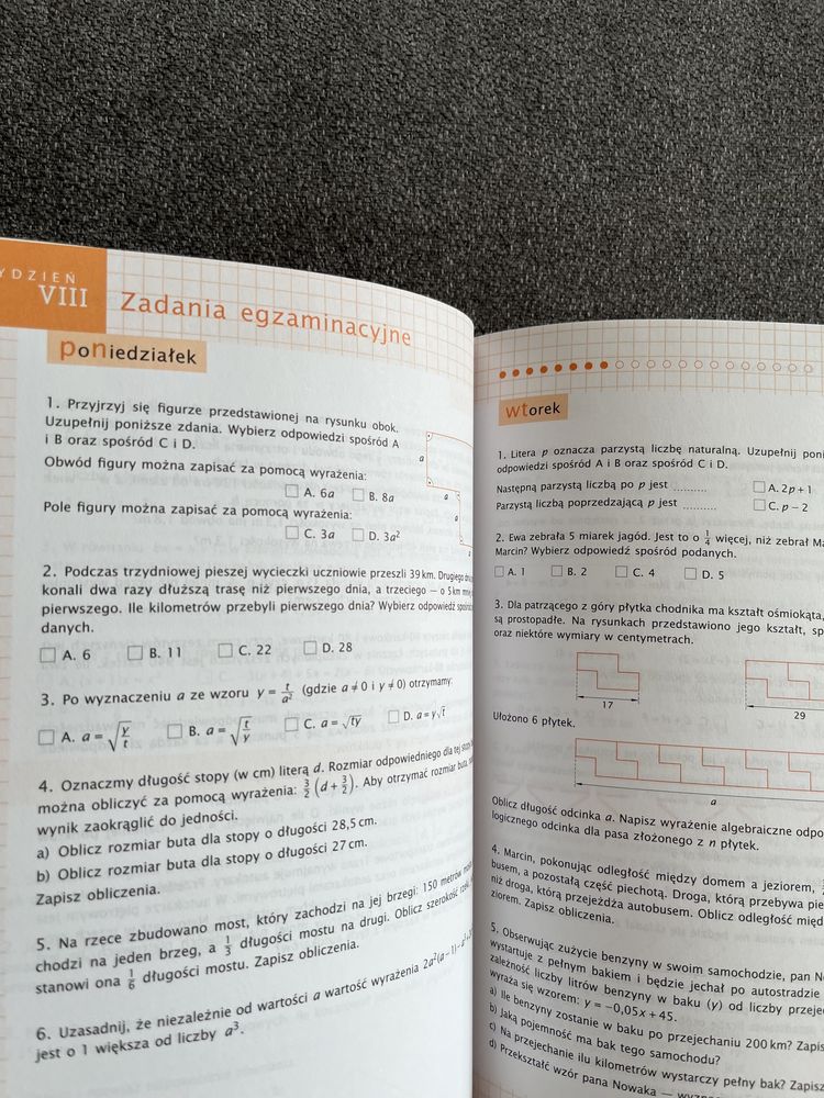 Matematyka kalendarz ósmoklasisty