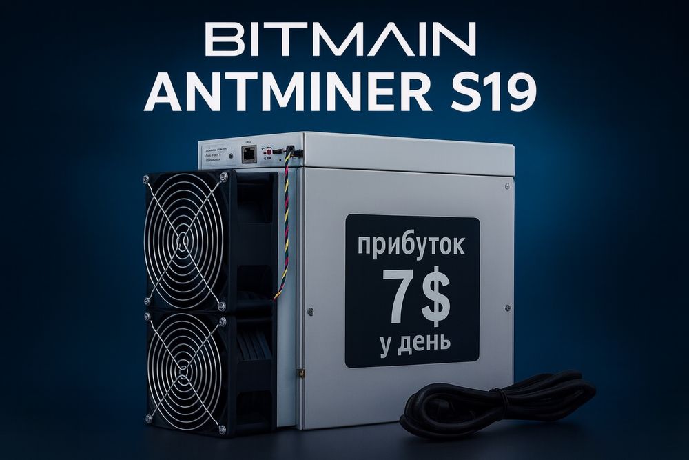 Асик Antminer S19 95 Th/s НОВИЙ із ГАРАНТІЄЮ ‼️Asic для Bitcoin