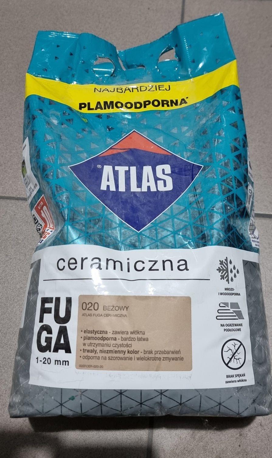 Atlas fuga ceramiczna beżowa 020 5kg