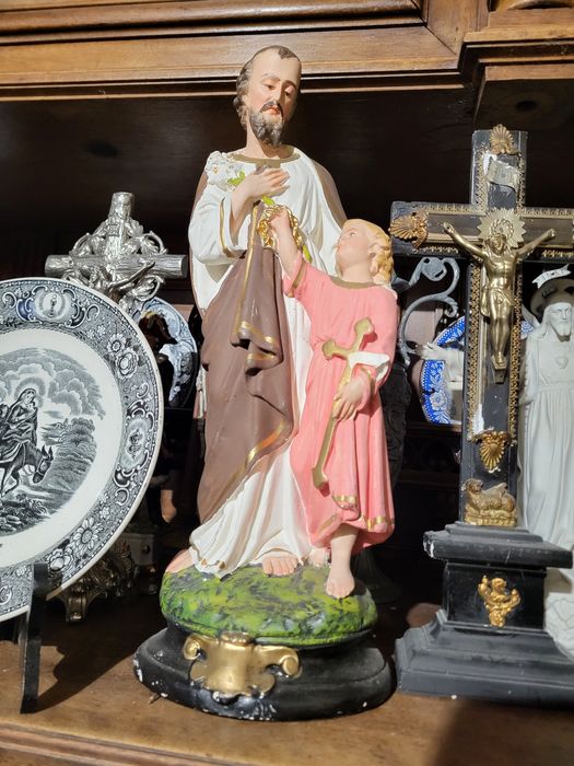 Stara figurka Święty Józef opiekun Jezusa
