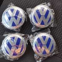Ковпачки в диски VW Volkswagen 65 Сині Хром