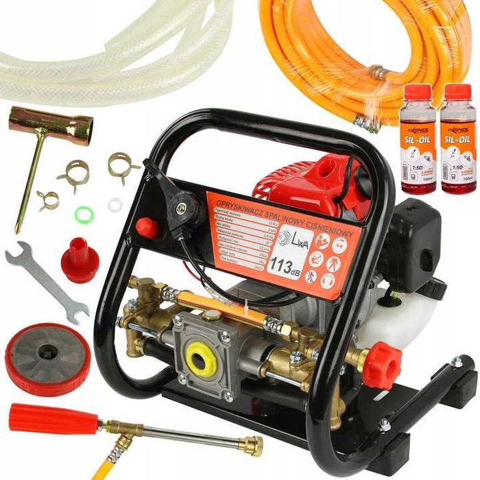 OPRYSKIWACZ SPALINOWY CIŚNIENIOWY do zraszania Demon 12l/min + węże