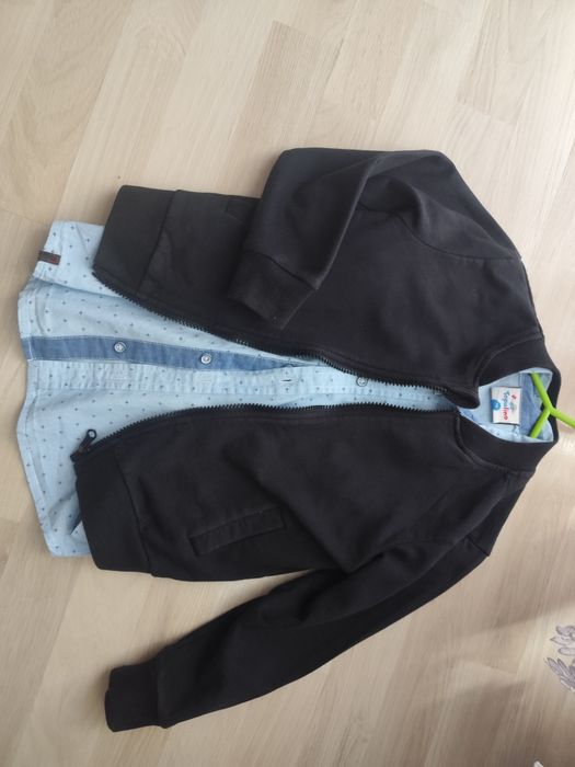 Koszula rozm.116 &czarny sweter  rozm.116