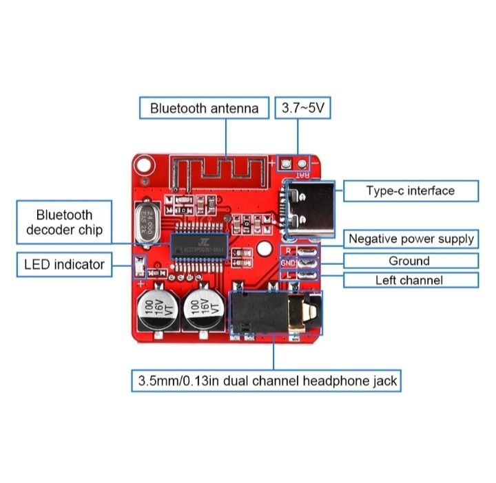 Плата аудиоприемника Bluetooth HW -770C V0.3.1