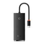 Hub Usb Baseus Lite 4X Usb 3.0 + Usb-C 5Gbps Do Laptopa Czarny