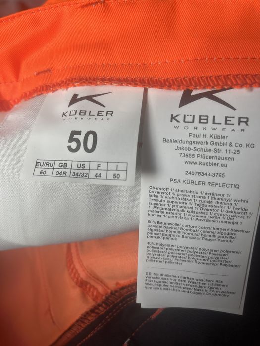 Spodnie robocze PSA KUBLER REFLECTIQ roz. 50