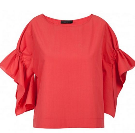 Bluzka letnia, z bawełny, w kolorze koralowo-malinowym Cop Copine