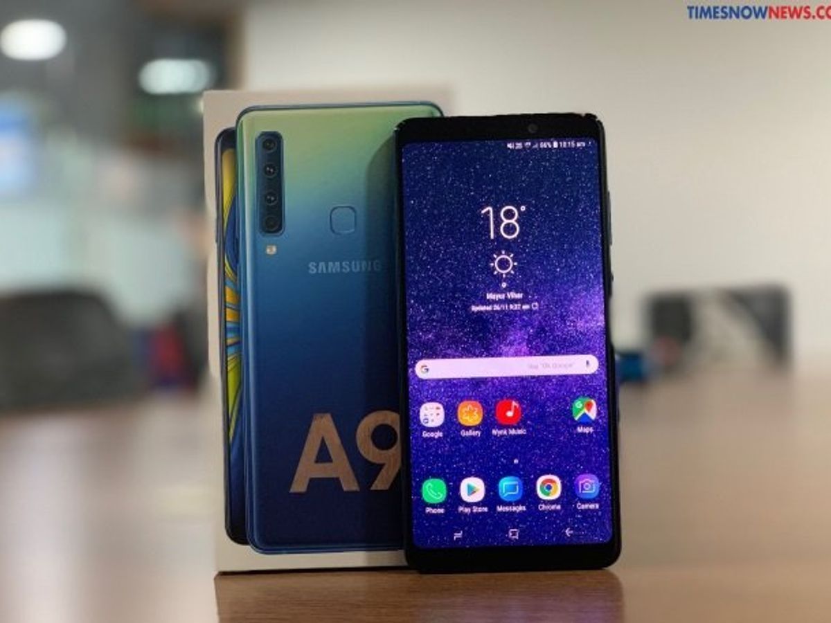 Samsung A9 azul cidral