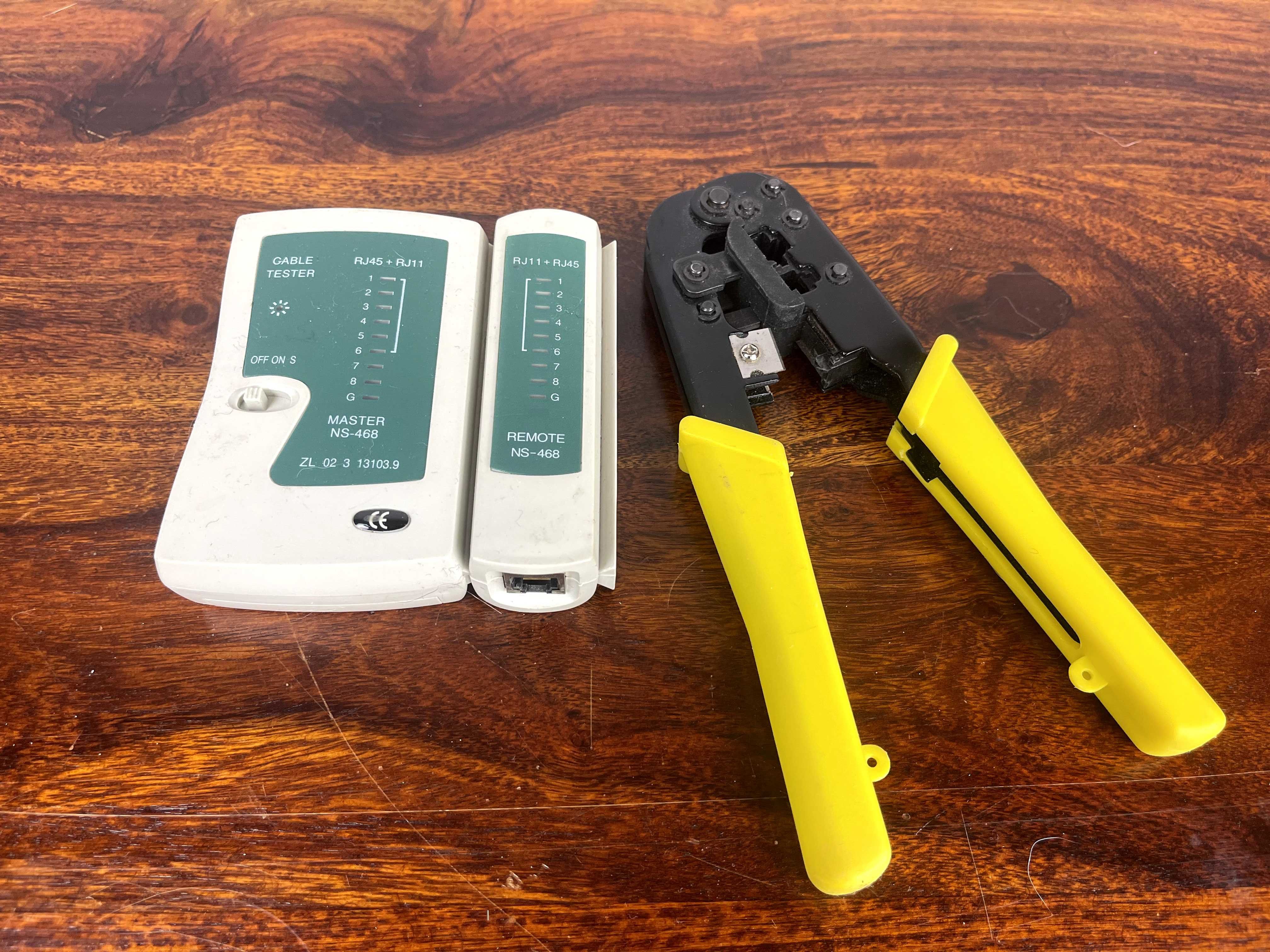 tester kabli Rj + zaciskarka + końcówki