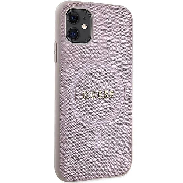 Etui Guess Saffiano MagSafe na iPhone 11 / Xr - różowe