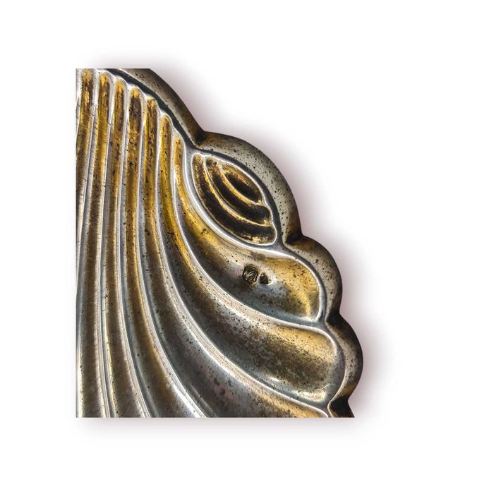 Concha Antiga Prata 833 – Peça Batismal c/ Bases Forma Carpa (102 g)