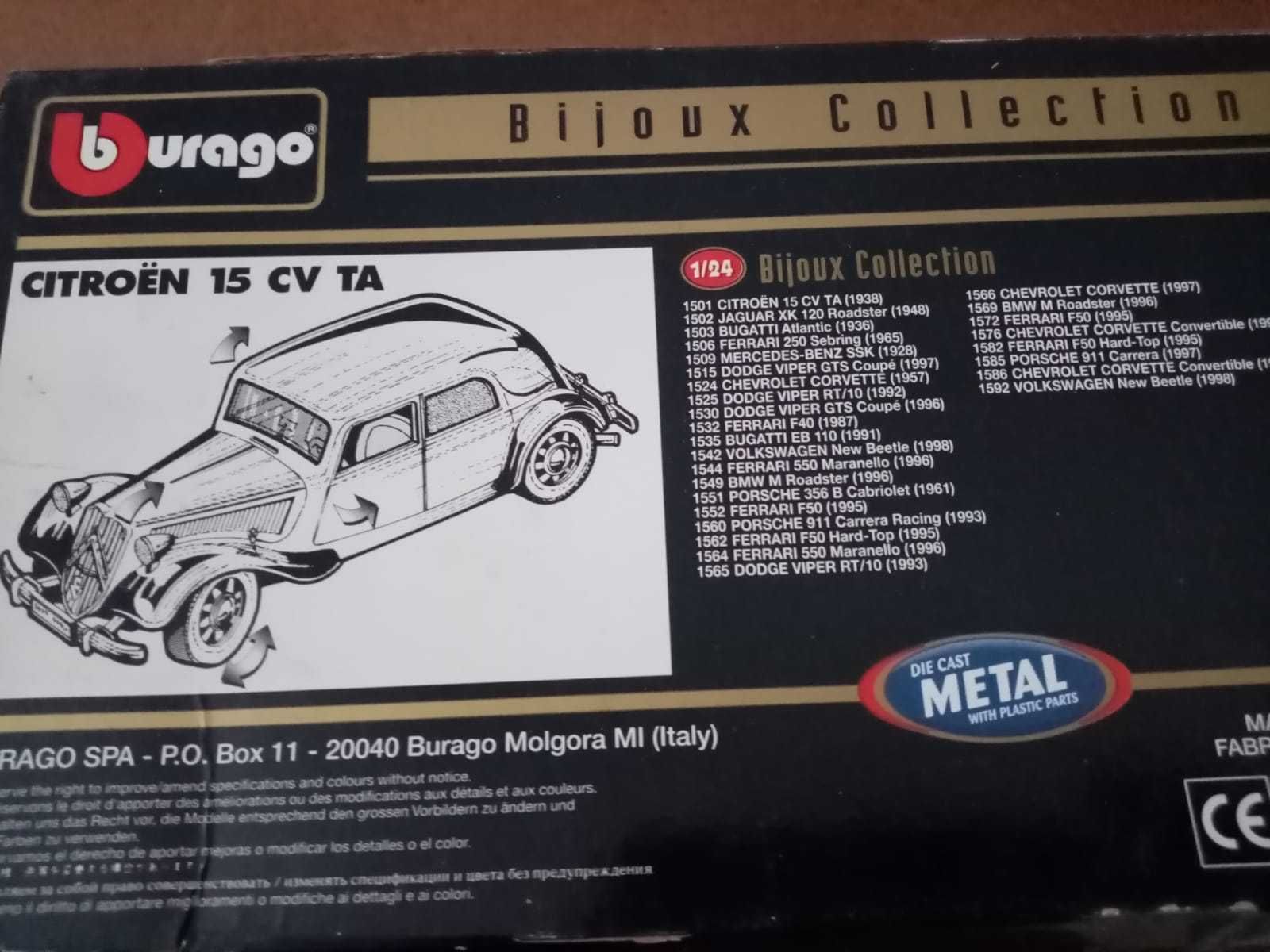 miniatura automóvel: Citroën 15 CV TA (Arrastadeira), da Burago, nova