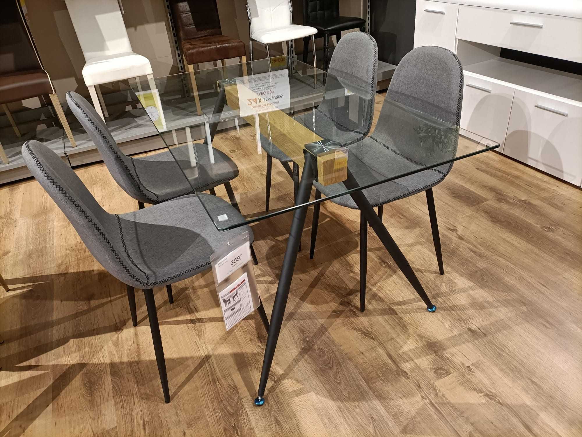 Mesa de vidro moderna - 140x80x75 cm