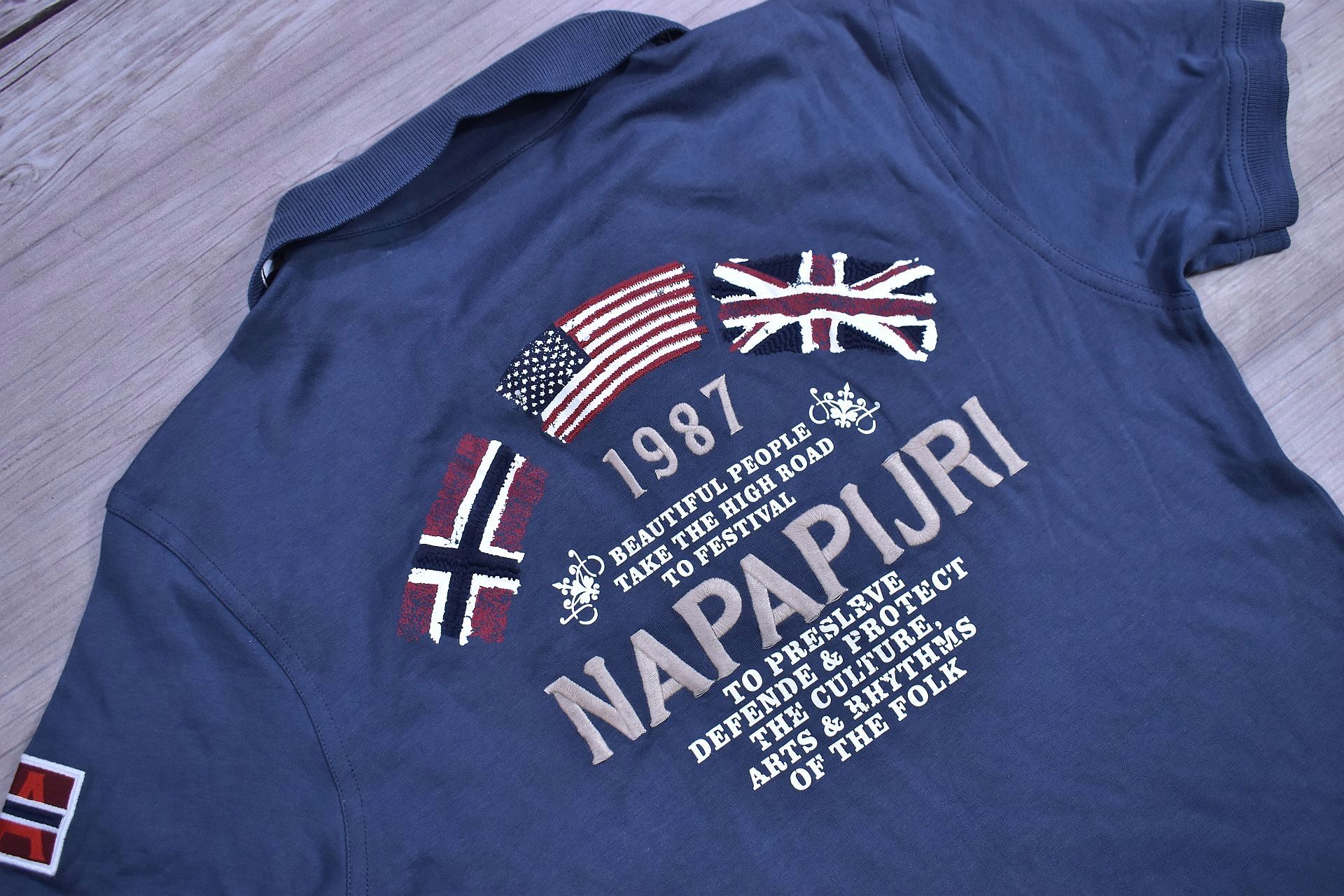 Napapijri Logowana Koszulka Polo Męska / M