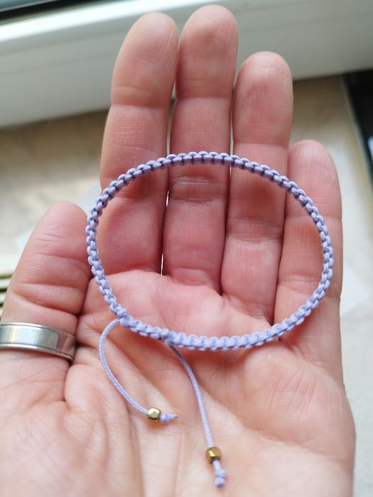 Liliowa bransoletka makrama fioletowa nowa