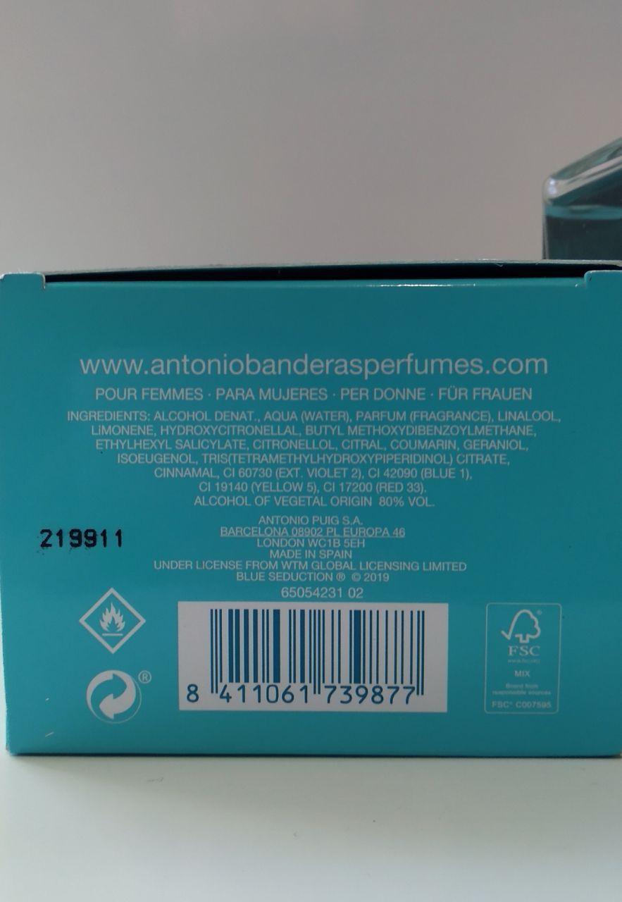 Antonio Banderas Blue Seduction woman edt 200 ml духи Оригинал Антоніо