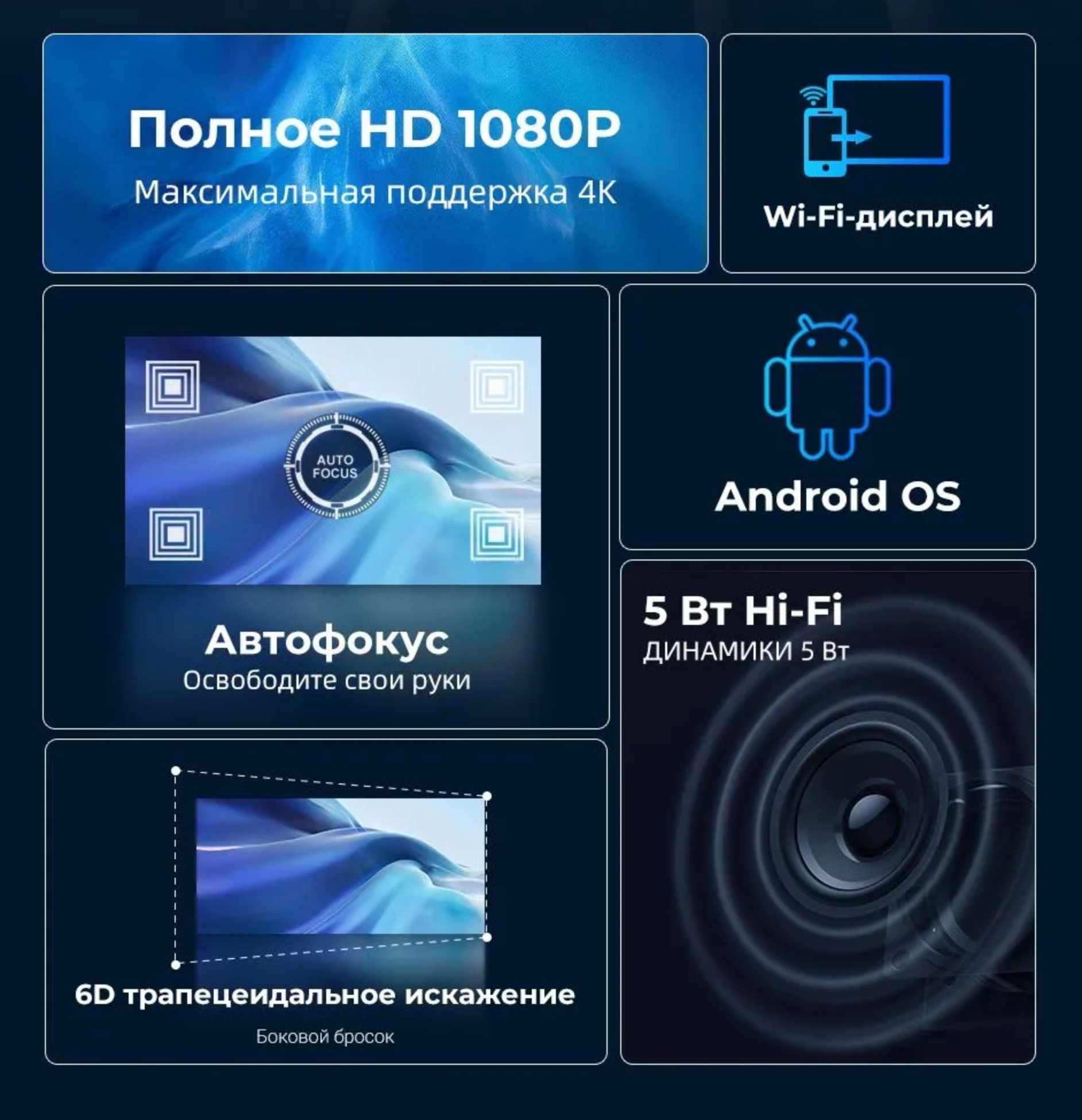 Нові Проектор BYINTEK X25 Реальні Full HD 1920x1080P 4K WiFi Екран ALR