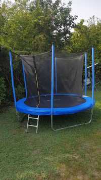 trampolina z drabinką 244cm nie używana +domek dla dzieci używany