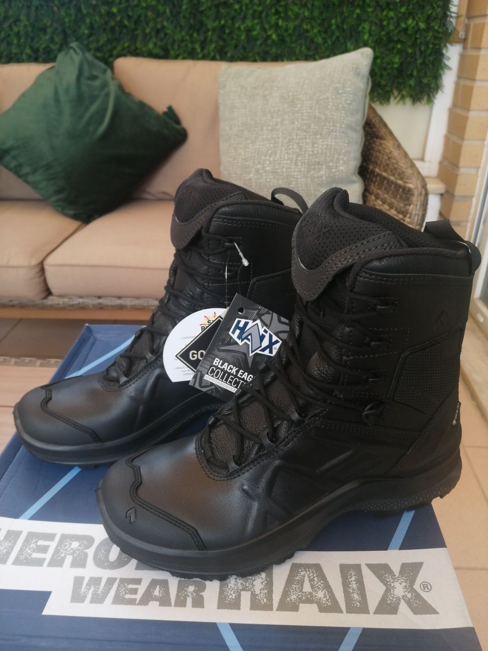 Botas Táticas Haix Black Eagle Tactical Gore Tex High/Black 2. 1