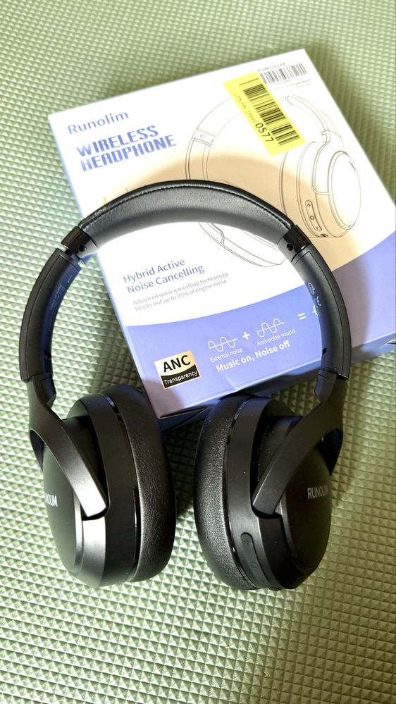 Бездротові Bluetooth-навушники RUNOLIM з активним шумопоглинанням